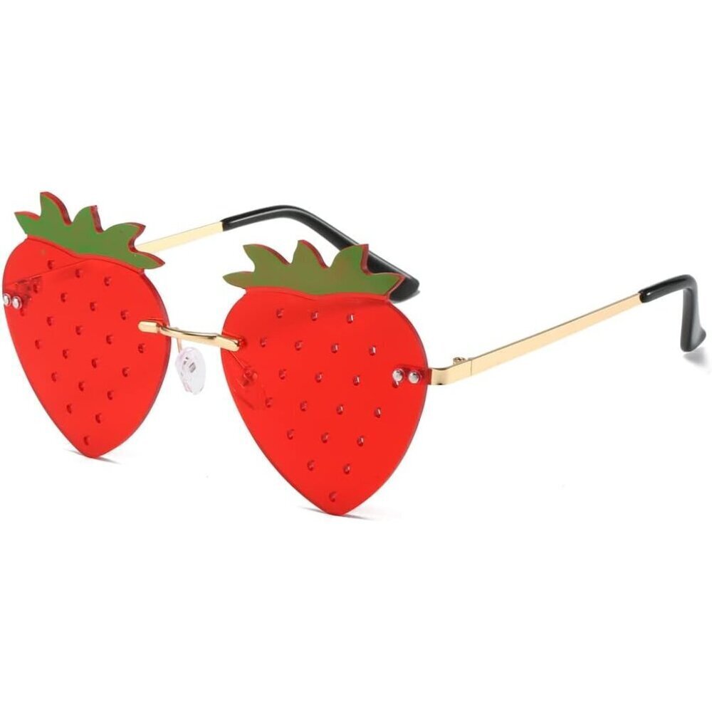 Red Fruit Shaped Sunglasses for Women Men Girls Boys Party Prom Accessories